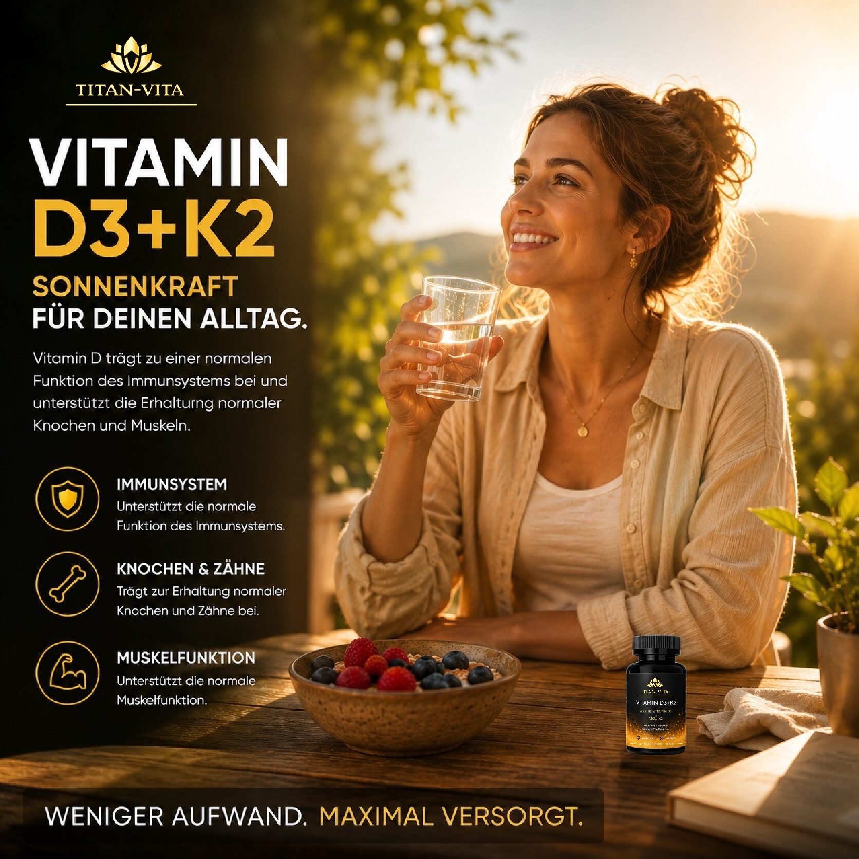 Vitamin D3 + K2